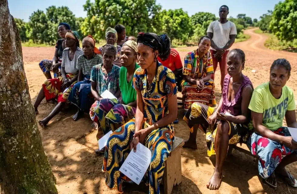 Sensibilisation des femmes autochtones du village Sala Mbama dans la Lékoumou