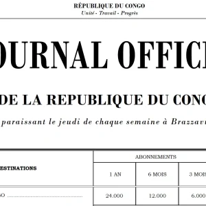 Journal officiel de la République du Congo